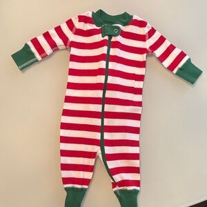 Striped Red and Green Hanna Andersson onesie 0-3m